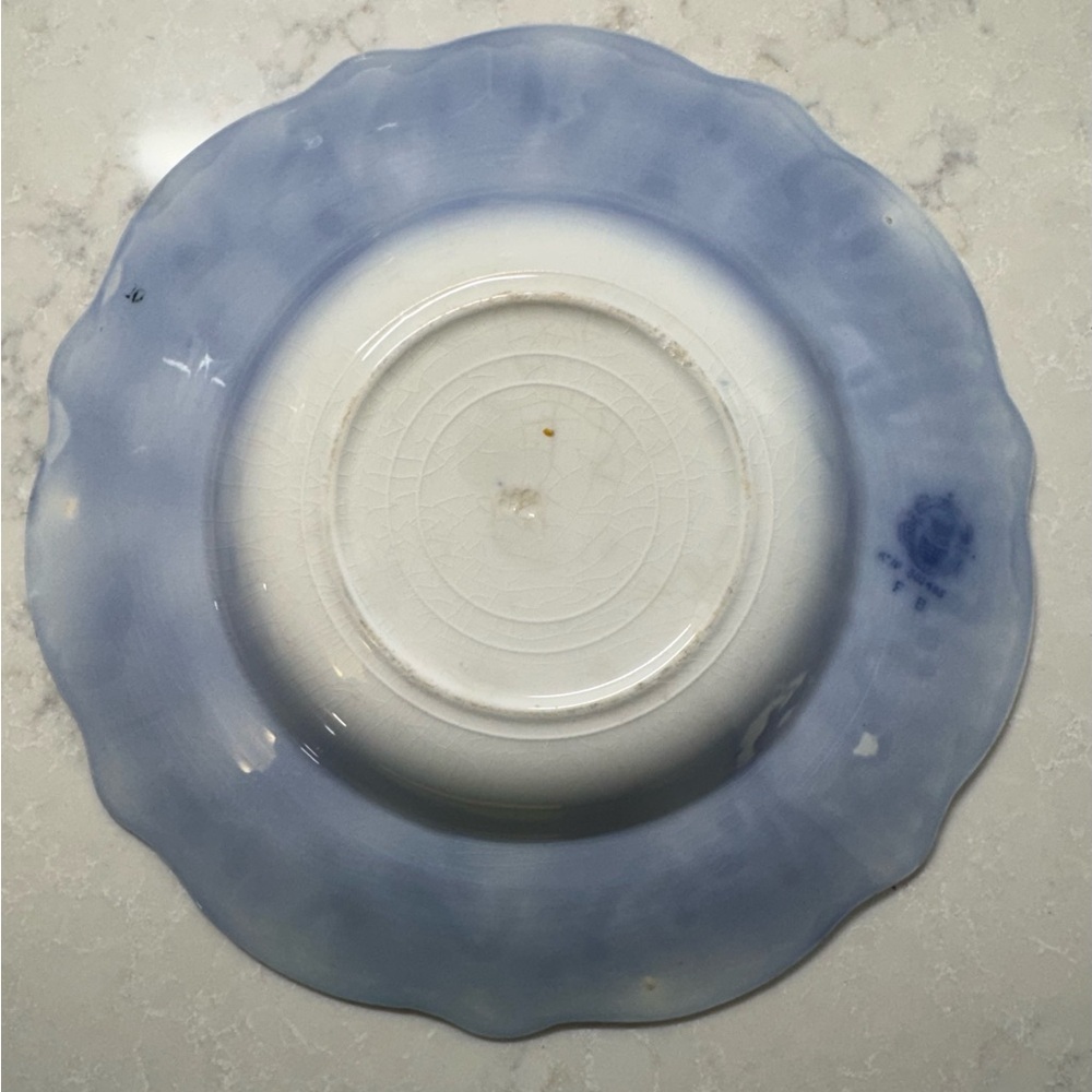Vintage 9” Grace (Flow Blue) Luncheon Plate By Grindley - Picture 2 of 7
